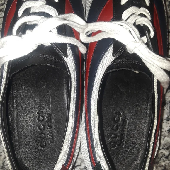 ππSOLDππGucci Rete Atlantide White Blue Red Black Men's Sneakers - Picture 9 of 16